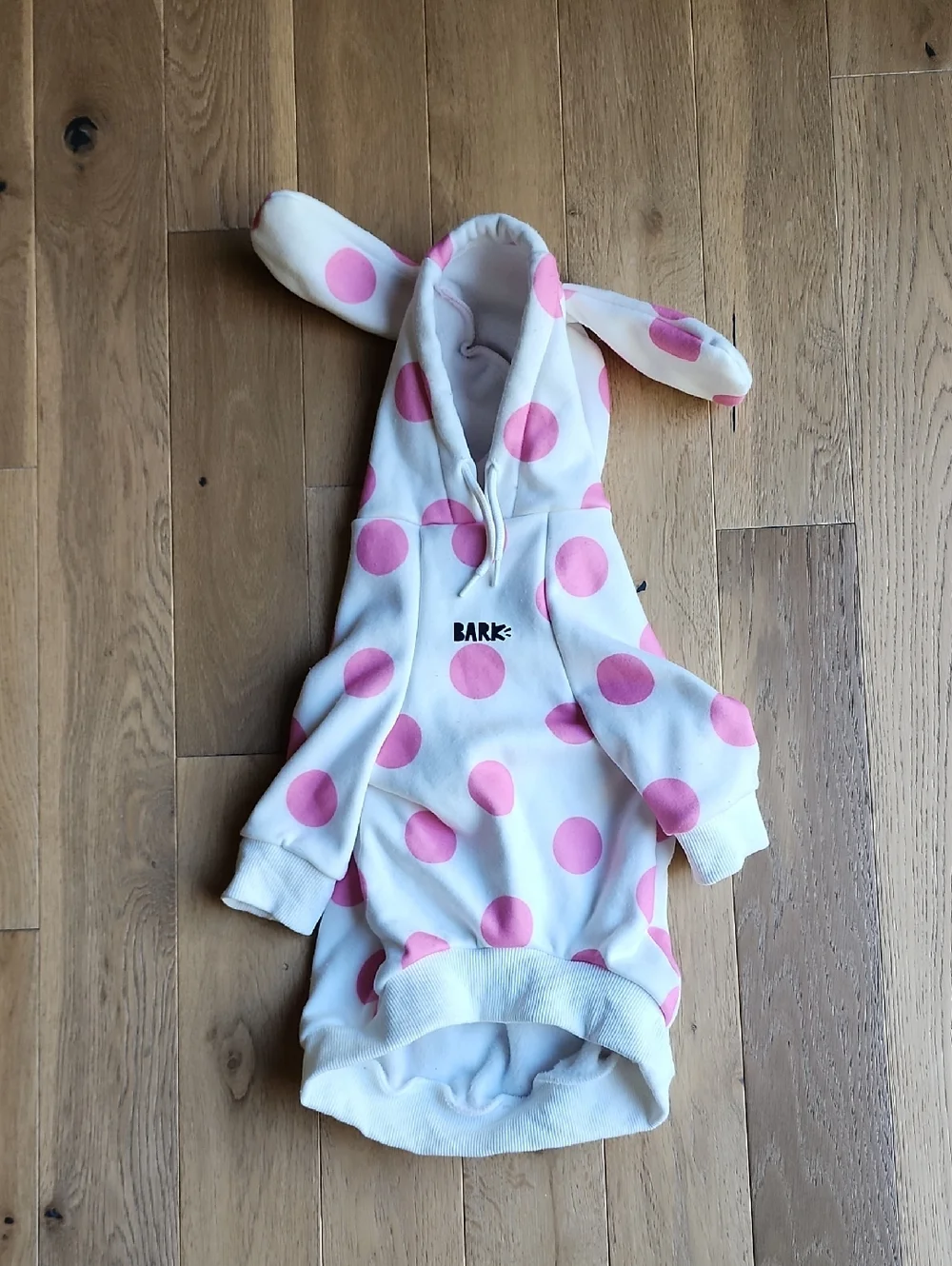 Spotted Elephant Dog Hoodie, Size Medium